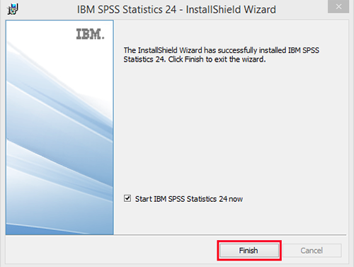 Image showing to display Launch IBM SPSS Statistics