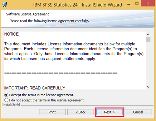 Image Showing Software License Agreemen